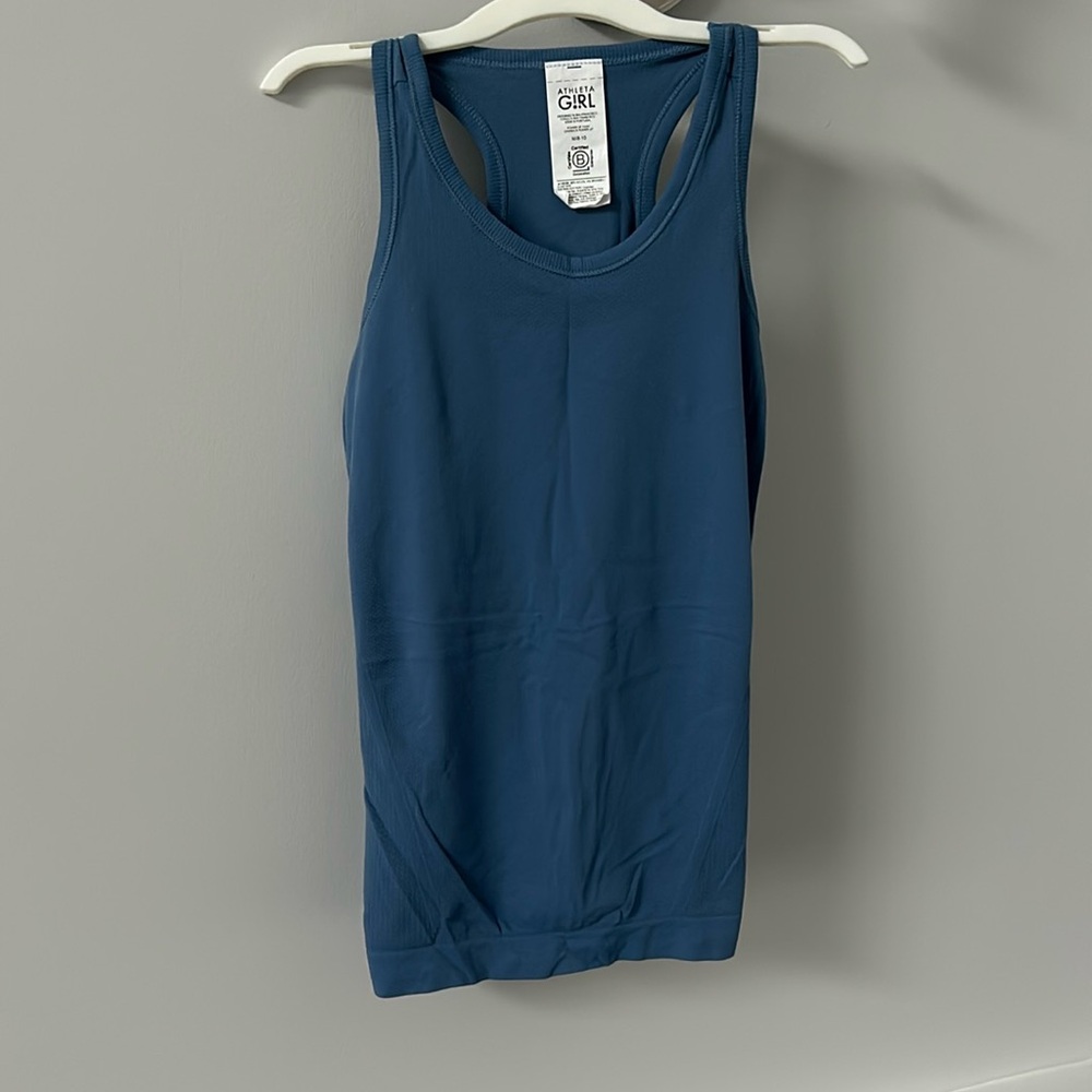 Athleta Girl Power Up Tank Camisole Power Up - Kids Medium/8-10 - Solid Blue